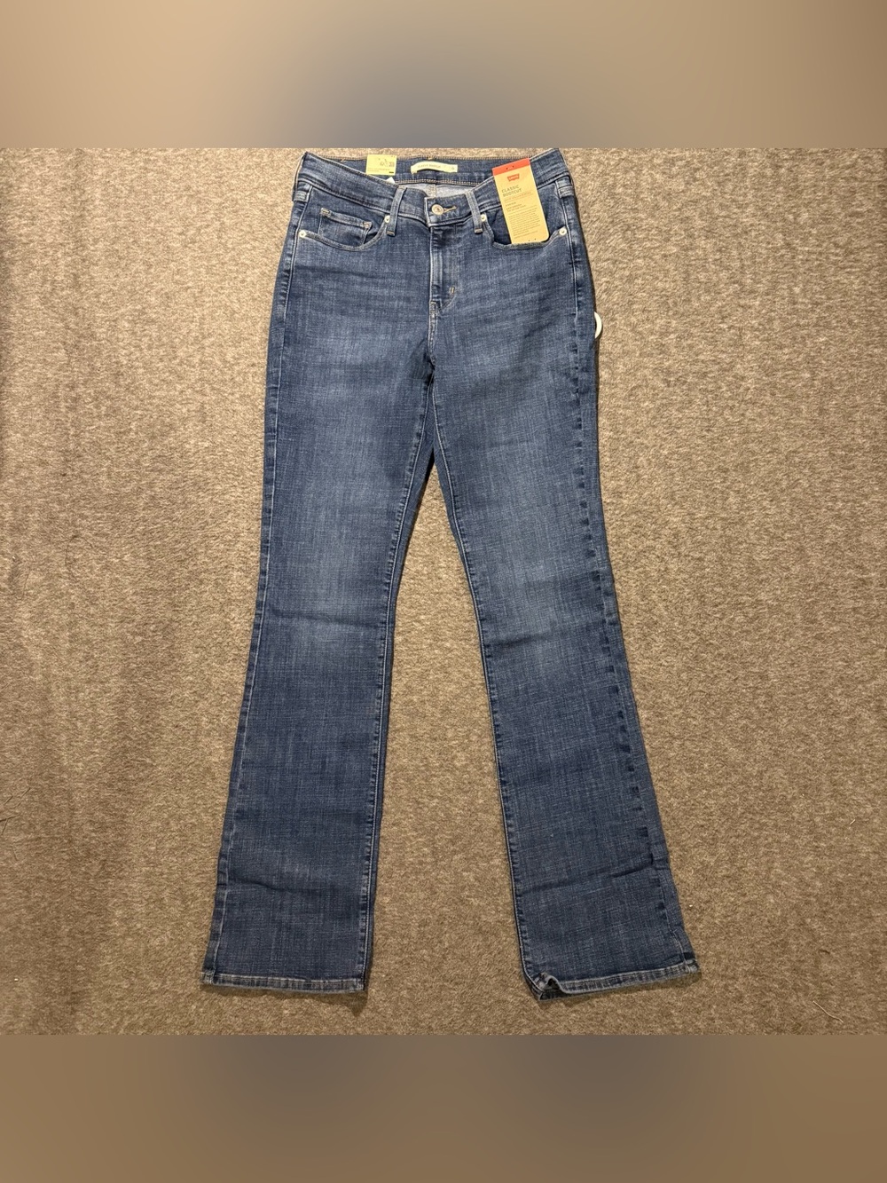 Levis Classic Bootcut Jeans Womens 6 Long (28x34) blue stretch Mid Rise NWT